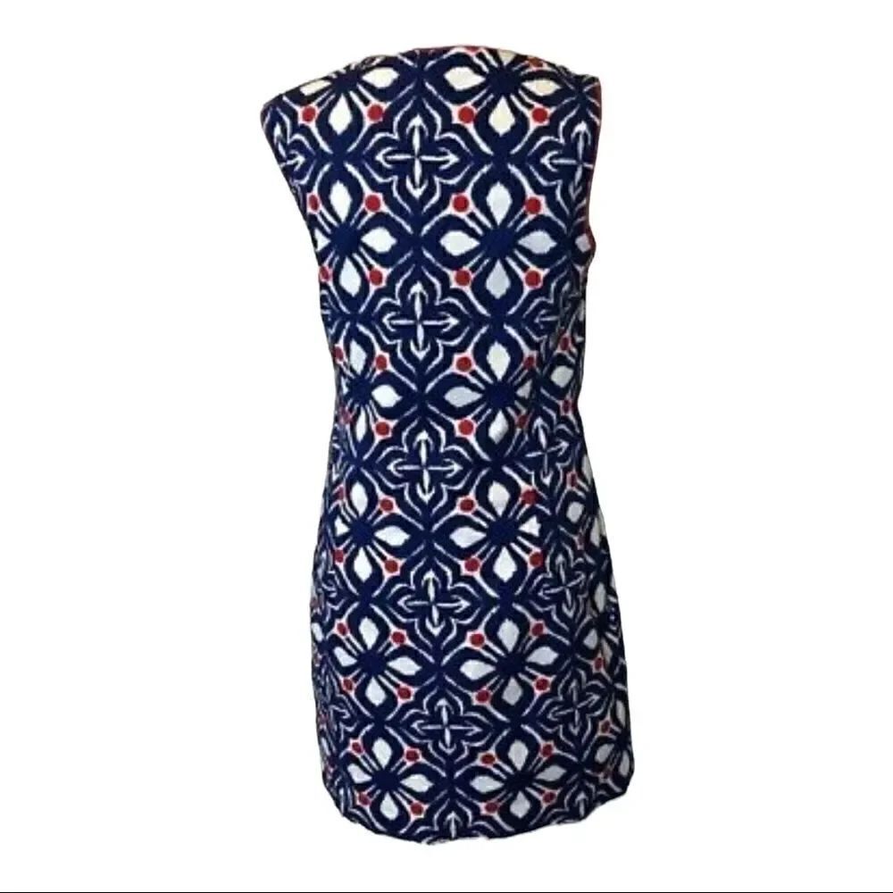 Vineyard Vines | Whale Tail Tile Embroidered Cotton Dress | 4